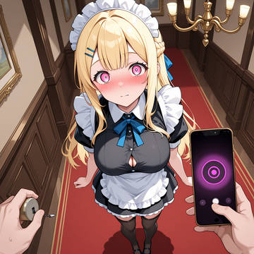 金髪メイドに催眠かけていいなりにしてやった