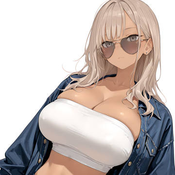 デニム×サングラス