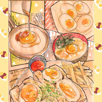 食べ物イラストアナログスケッチ