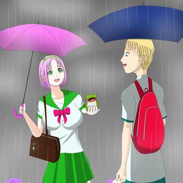 カエルが苦手な男子がカエルが好きな女子に告白