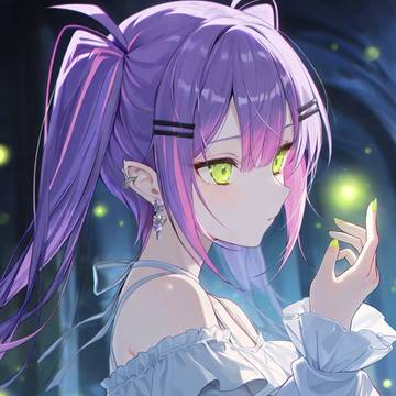 蛍を眺める常闇トワ