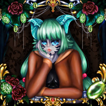 Girl in a picture frame