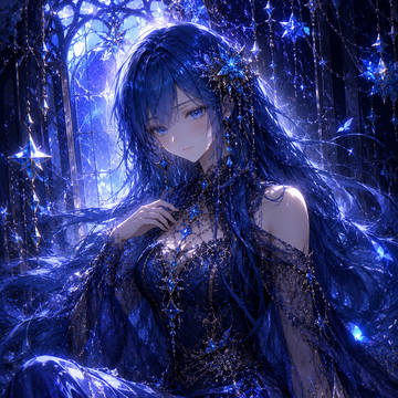 Blue Queen in the Starlight
