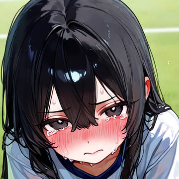 汗ですけすけな体操服を来た女の子