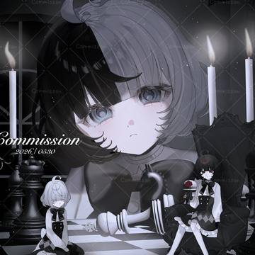 Skeb納品しました♟🖤🤍
