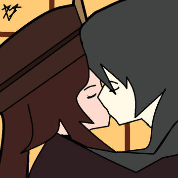Hu Tao kissing Verkins