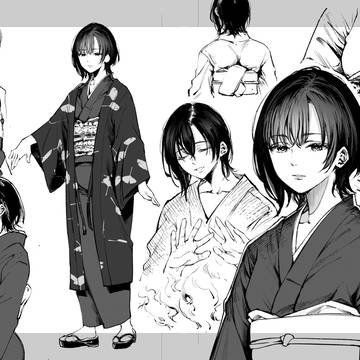山の女 キャラデザ