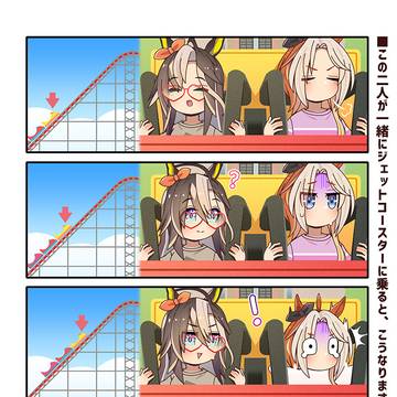 この二人が一緒にジェットコースターに乗ると、こうなります