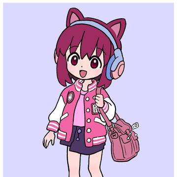 ヌコ耳ヘッドホン娘
