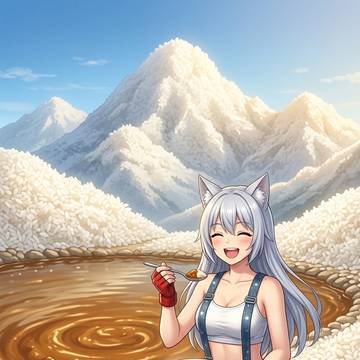 カレーを食べるエヴァ