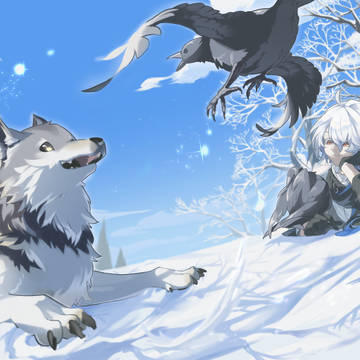 狼とカラス