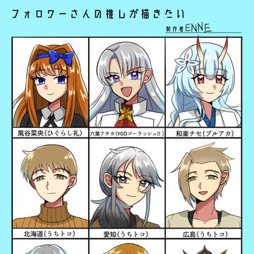 フォロワーさんの推しを描くやつ