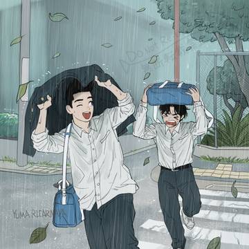 風が強い雨の日に