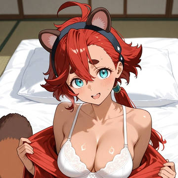 赤いたぬきのスレッタさんとおじさんの子作り交尾