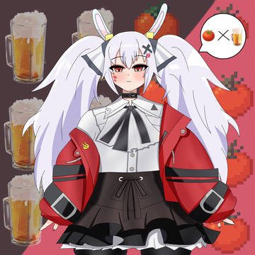 レクイエムの衣装を着たラフィー