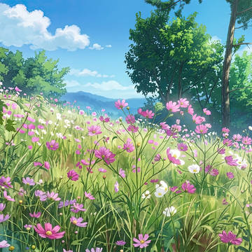 [時間差分アリ]花畑の風景