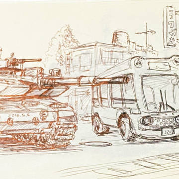 街ナカ戦車らくがき