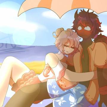 夏の始まりを記念したイラスト☀️
