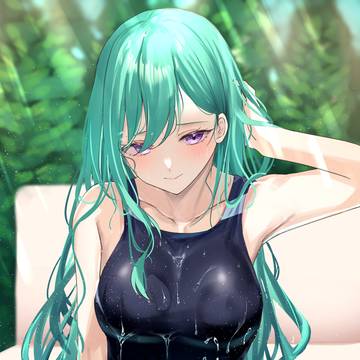 泳ぐ…？