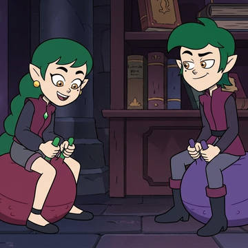 The Blight Twins on bouncers