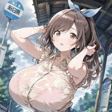 こがたん ゲリラ豪雨で濡れ透け部