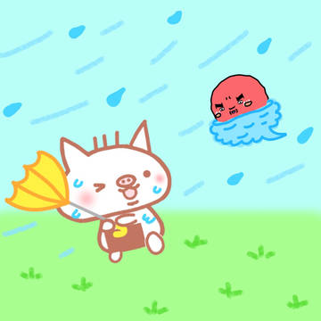 台風到来☔