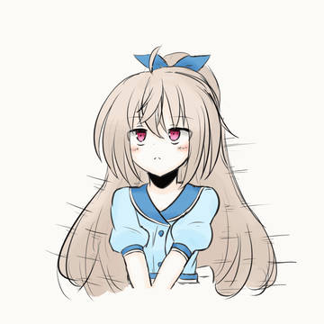 ポニテを振る栞那さん