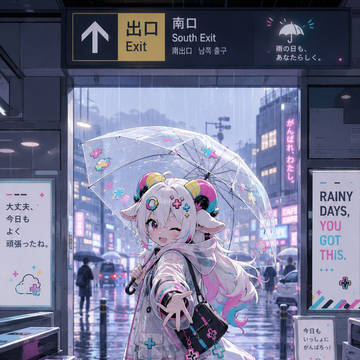 雨の日の通勤応援