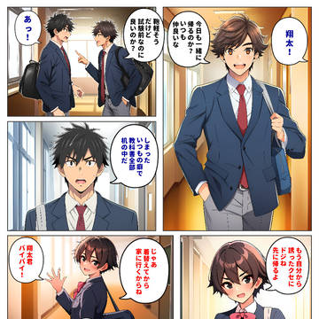 「委員長とギャルがセックス勝負~特別編」の本編公開2ページ目
