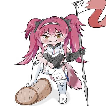 lupa chibi with spear