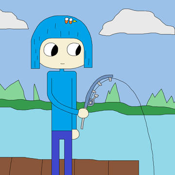 Blue Bird-kun Fishing