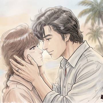 浜辺にて