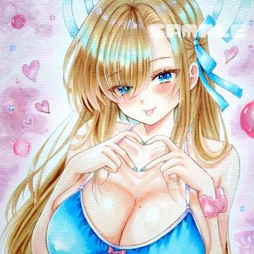 アスナちゃん指ハート