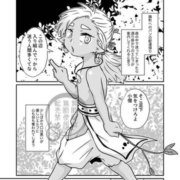 道案内してくれた褐色エルフたん