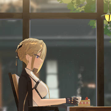 カフェ休憩イヴリン