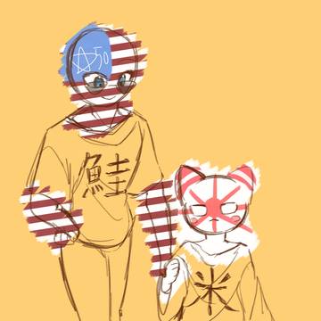 【CH】幼児化日帝さんと保護者アメリカ