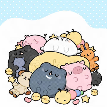 まるまるまるっ子、ぬいとスヤスヤ…💤