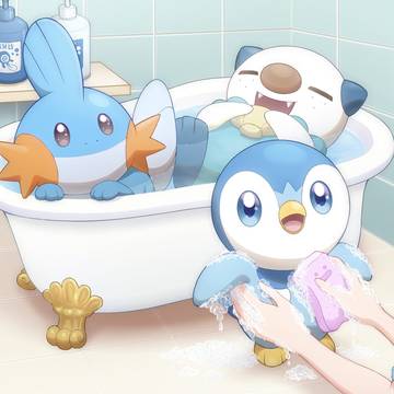 バスタイム🛀水ポケモン🫧
