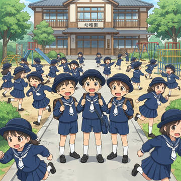 白鳥の檻 挿絵(幼稚園時代)