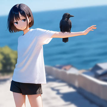 海辺の町にて