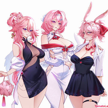 Pink haired girls