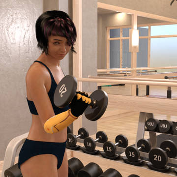 Akiko in gym