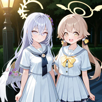 ヒフミとアズサ　夏私服4