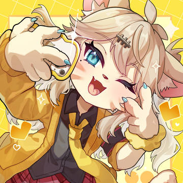 けもけもつむぎの自撮り