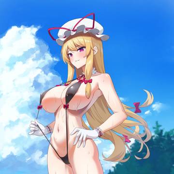 スリングショット水着紫様