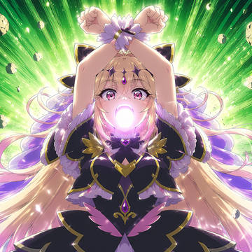 キュアアルカナ・シャドウの極太ビーム