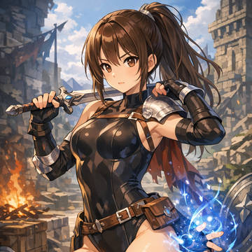 黒髪の女戦士
