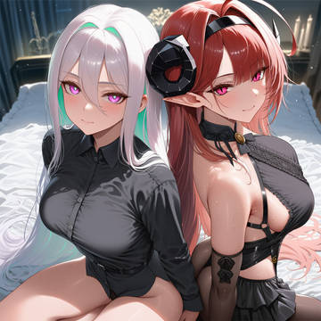 趣味絵A239 アズールレーン:ヒンデブルグ & キアサージ