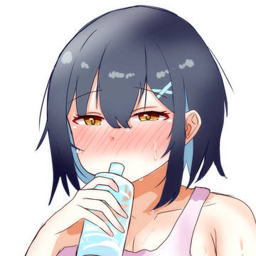 水を飲む子