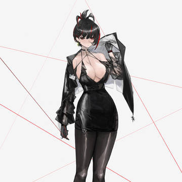 【オリジナル】黒ドレスの少女・立ち絵＆差分